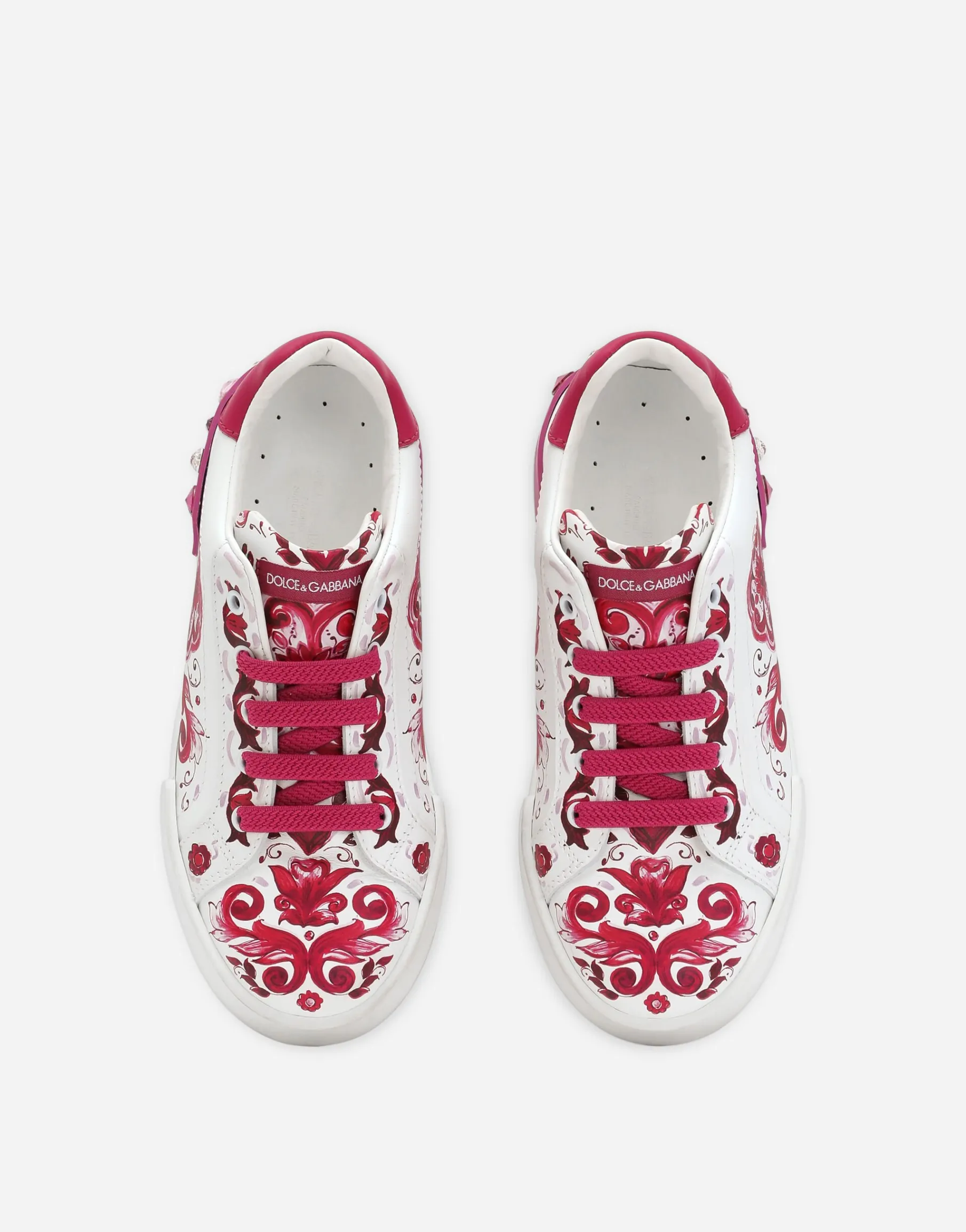 Printed calfskin Portofino sneakers