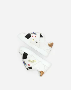 Printed calfskin Portofino sneakers