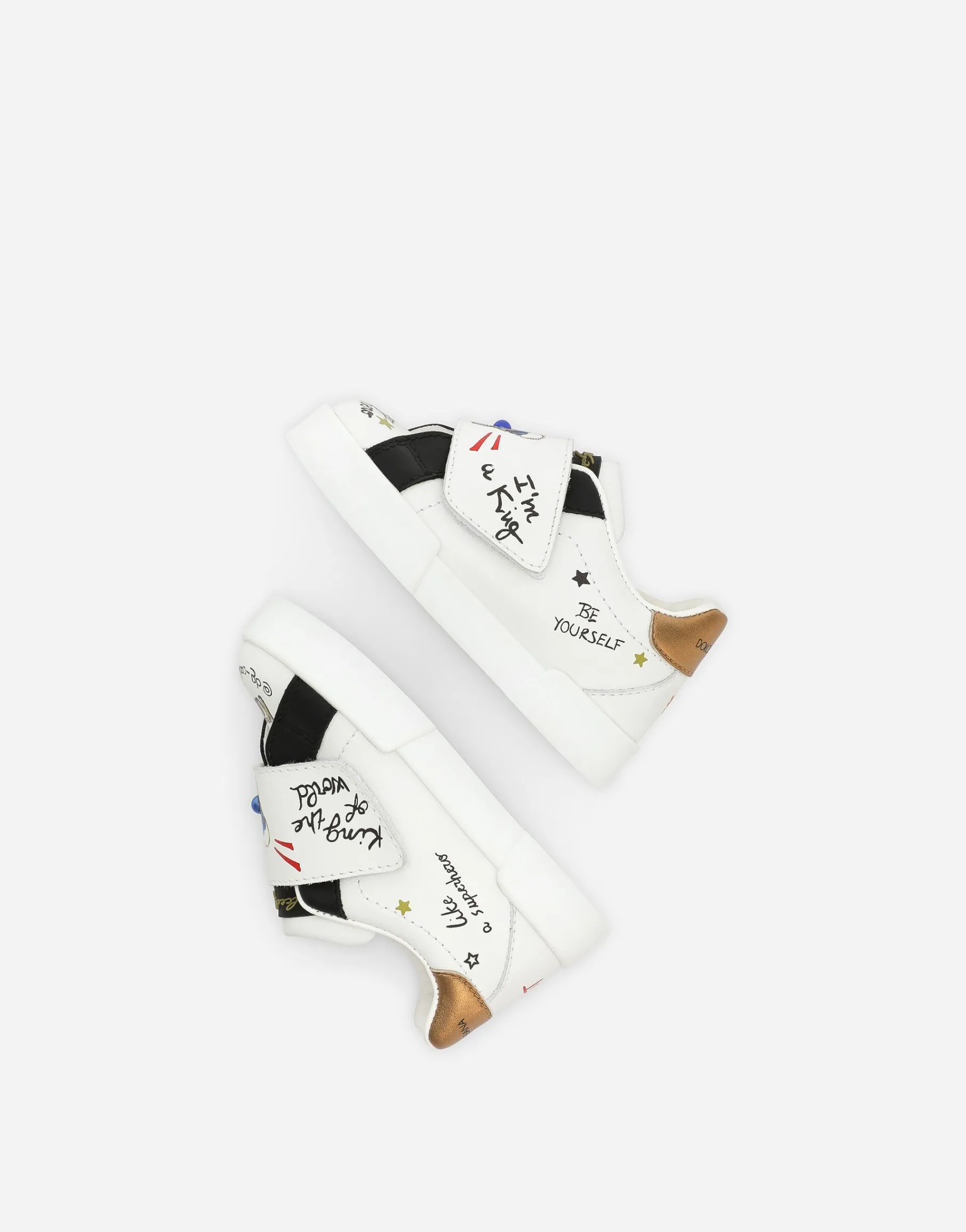 Printed calfskin Portofino sneakers