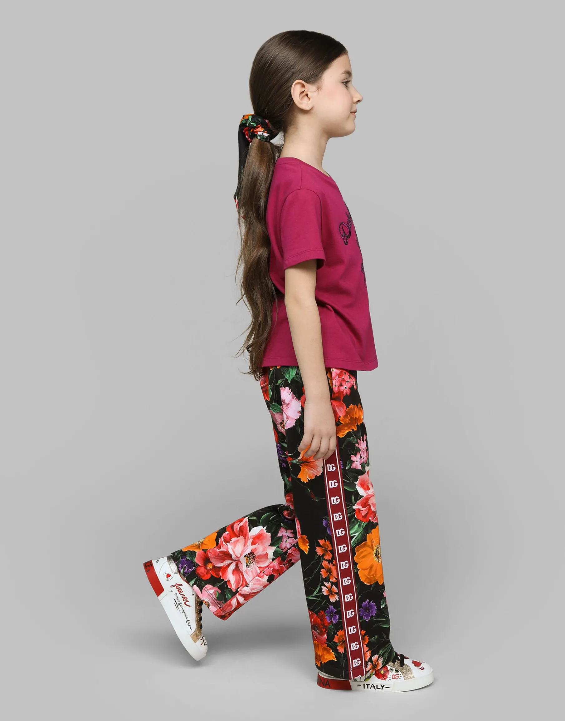 Printed calfskin Portofino Light low-top sneakers
