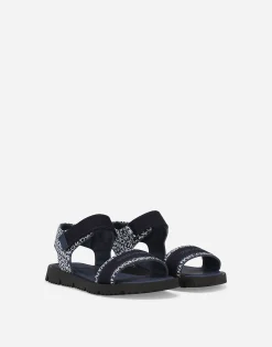 Printed calfskin sandals
