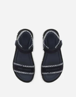 Printed calfskin sandals