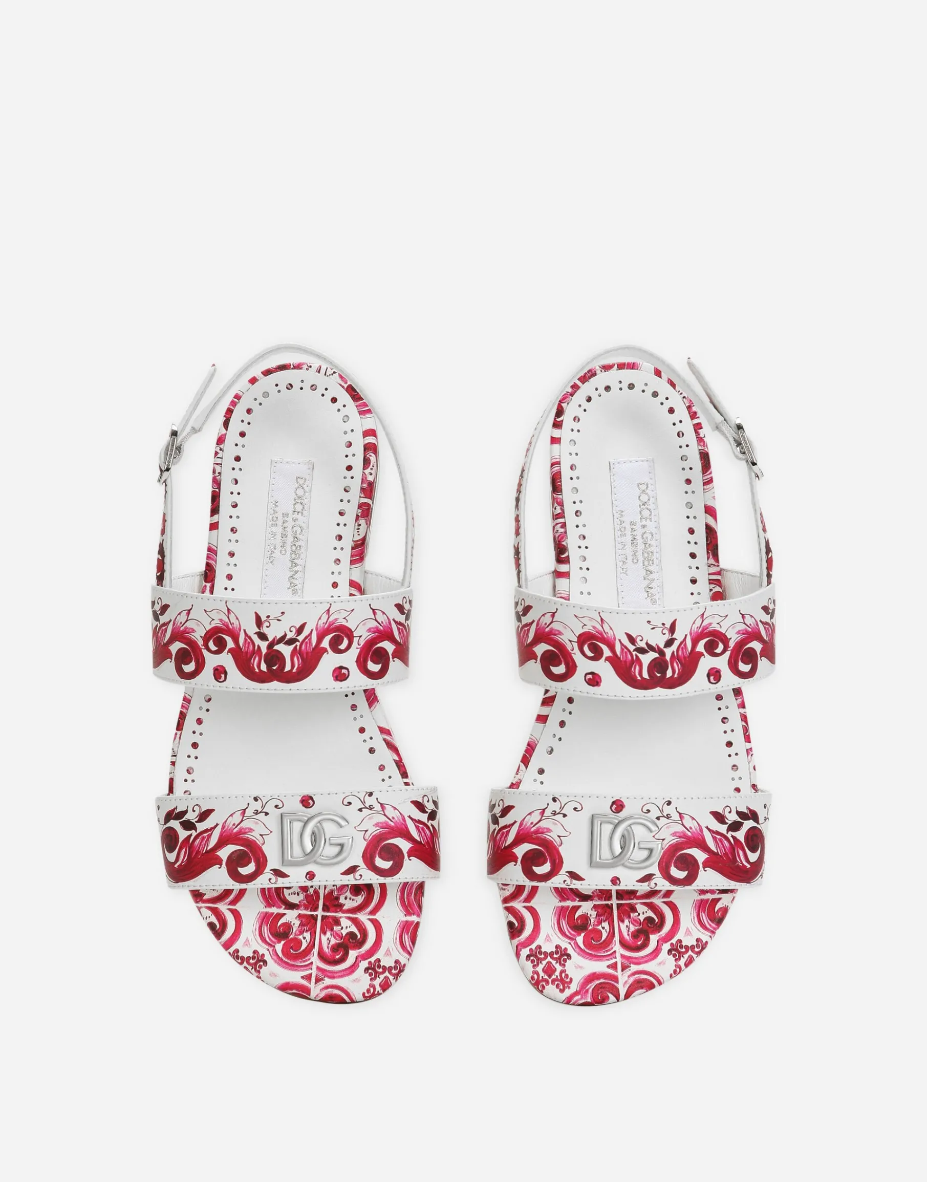 Printed calfskin sandals