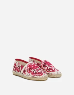 Printed canvas espadrilles