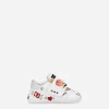 Printed lambskin low-top sneakers