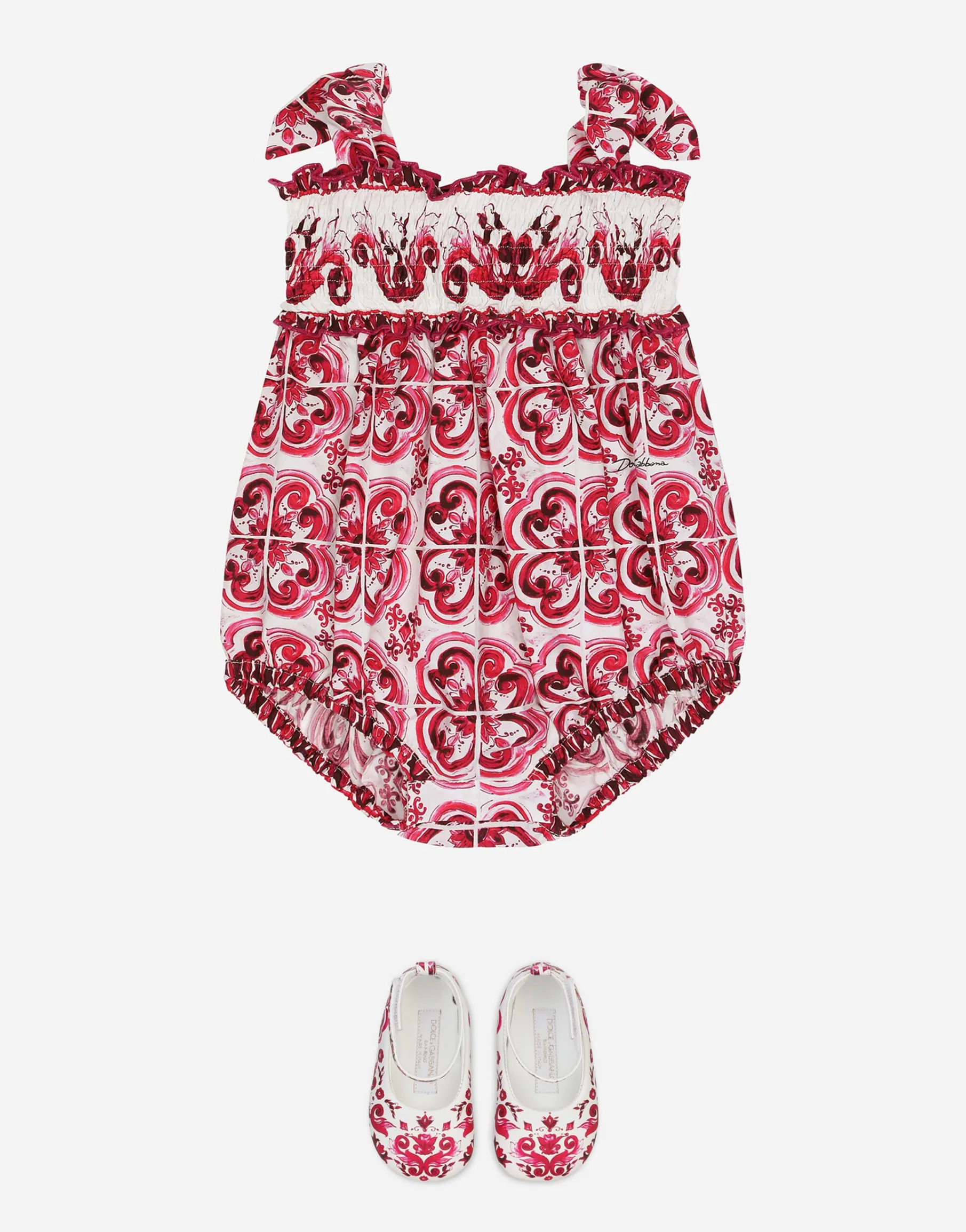Printed nappa leather ballet flats