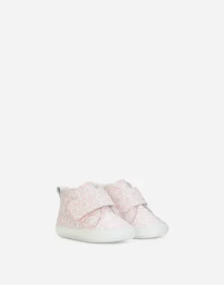Printed nappa leather mid-top sneakers
