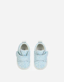 Printed nappa leather mid-top sneakers