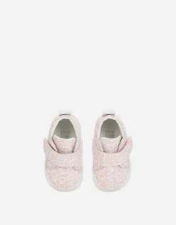 Printed nappa leather mid-top sneakers