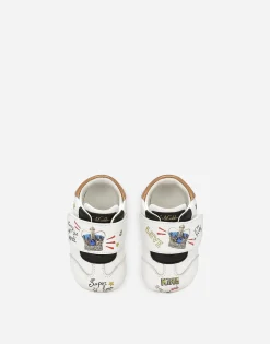 Printed nappa leather sneakers