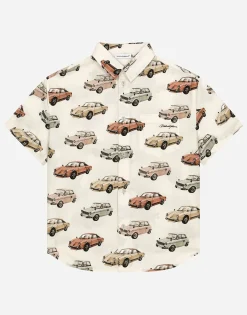 Printed poplin shirt