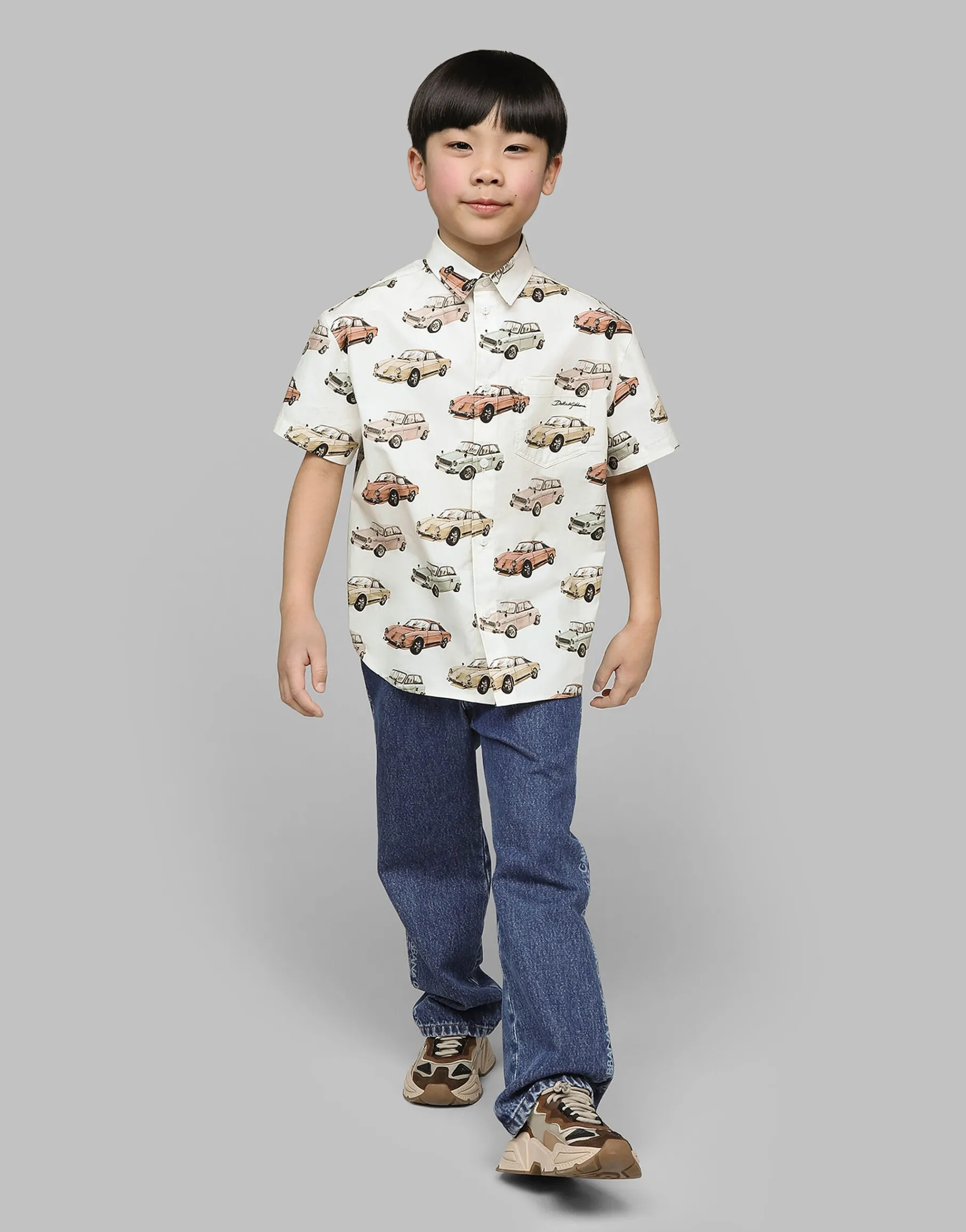 Printed poplin shirt