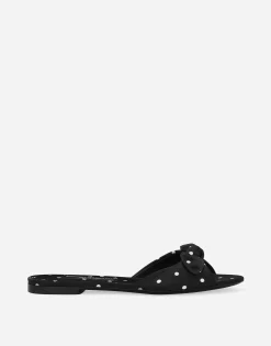 Printed satin sliders