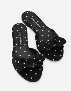 Printed satin sliders