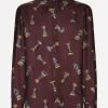 Printed silk Martini-fit shirt