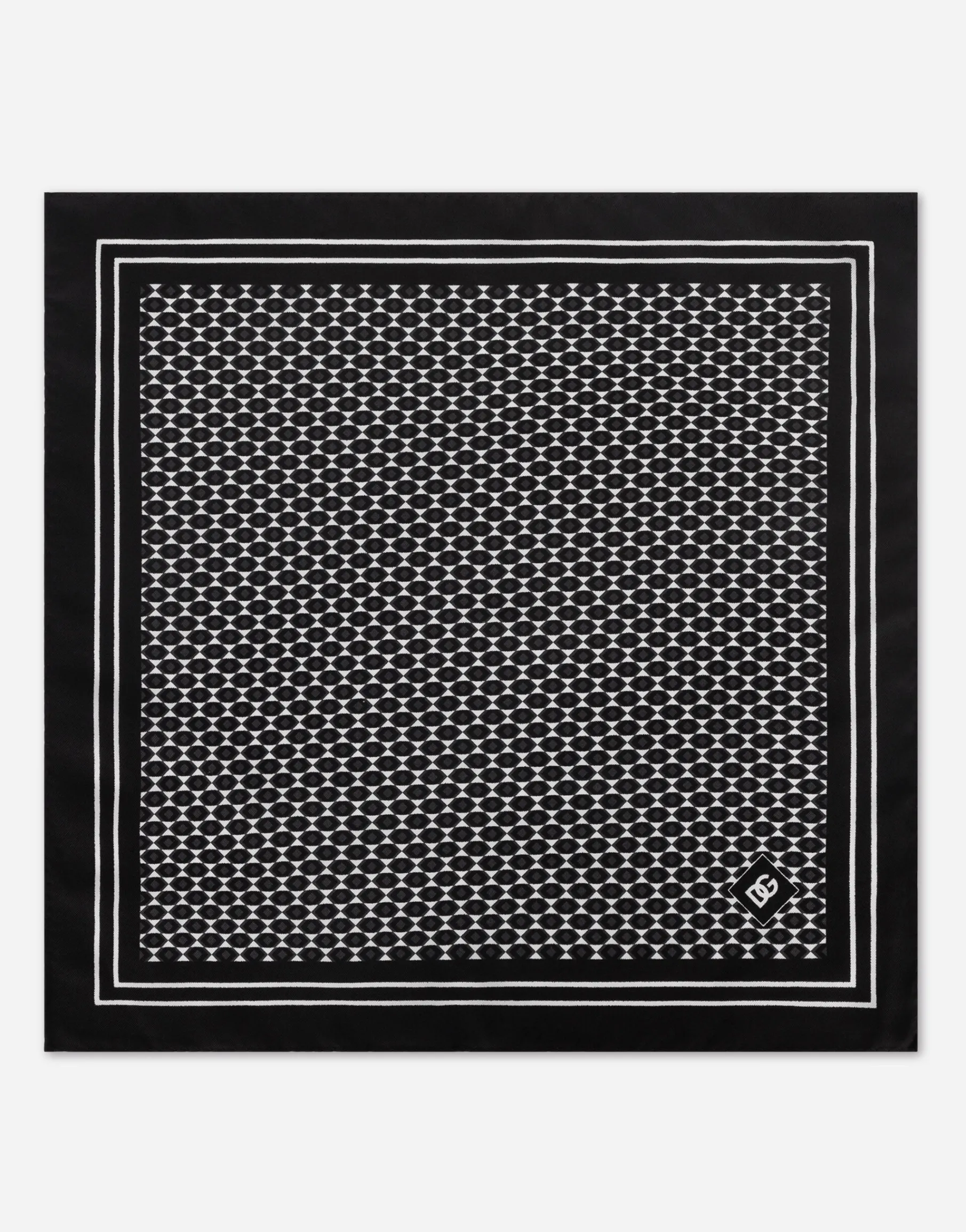Printed silk pocket square