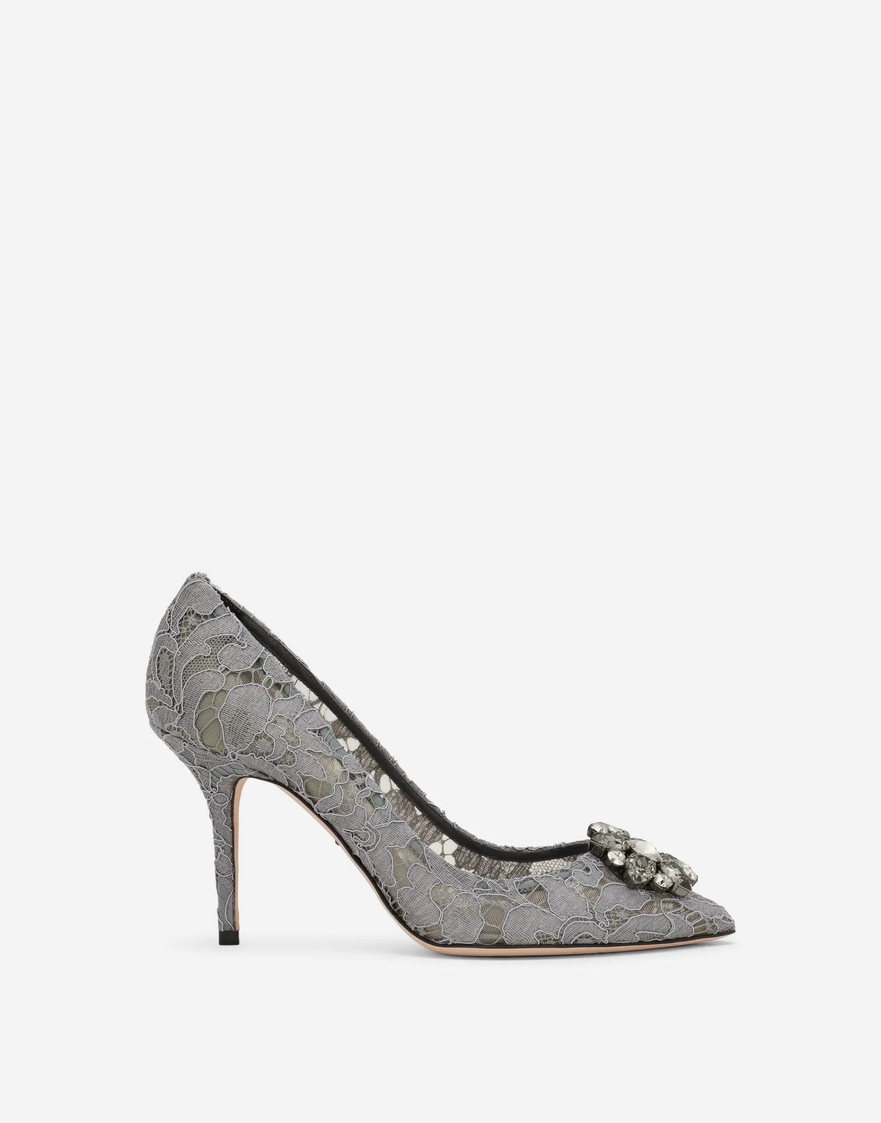 Pump in Taormina lace with crystals