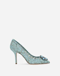 Pump in Taormina lace with crystals