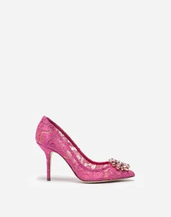 Pump in Taormina lace with crystals