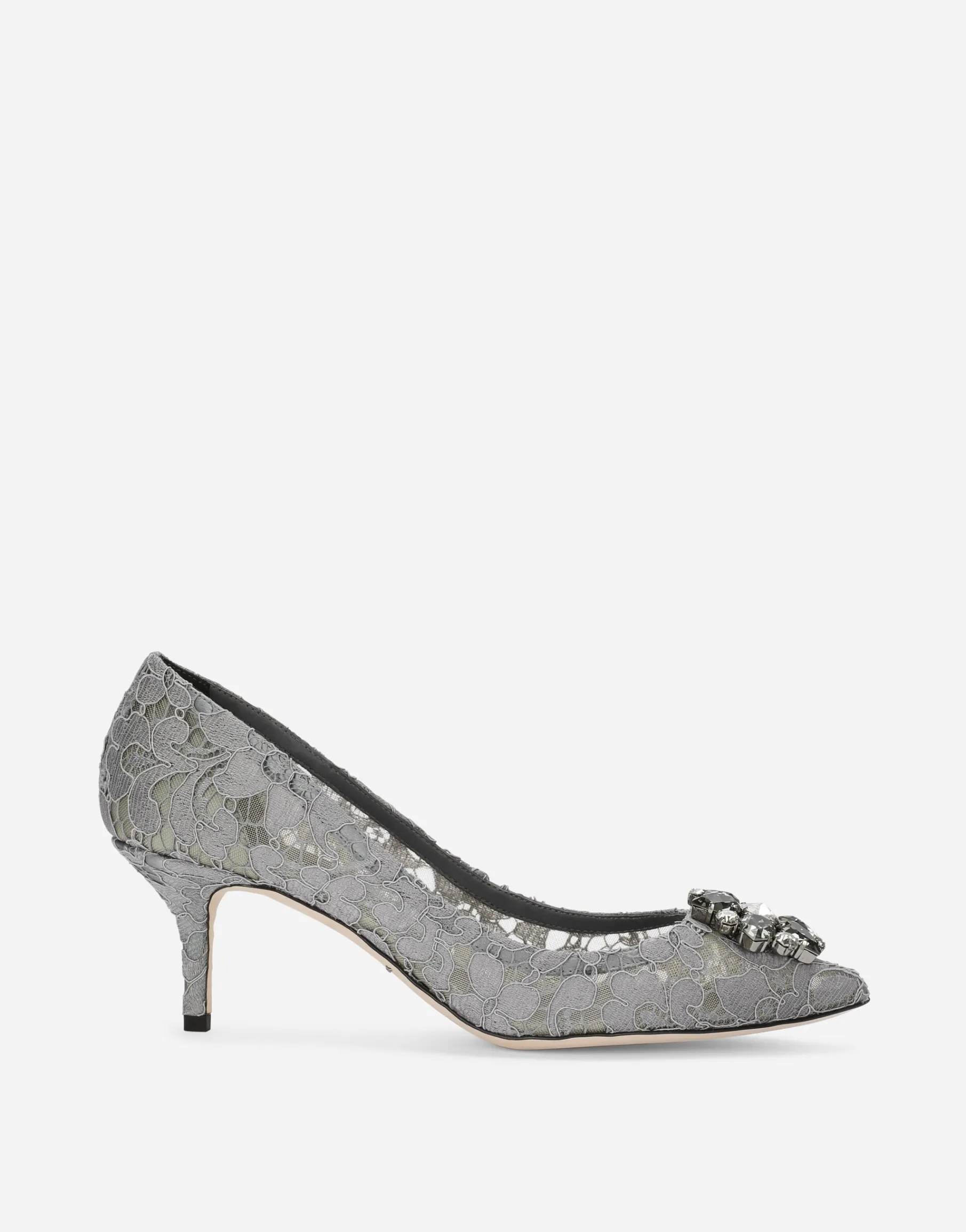 Pump in Taormina lace with crystals