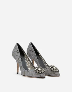 Pump in Taormina lace with crystals