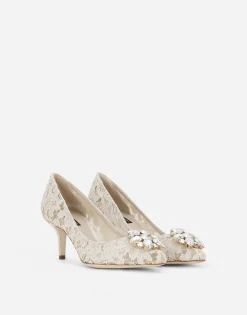 Pump in Taormina lace with crystals