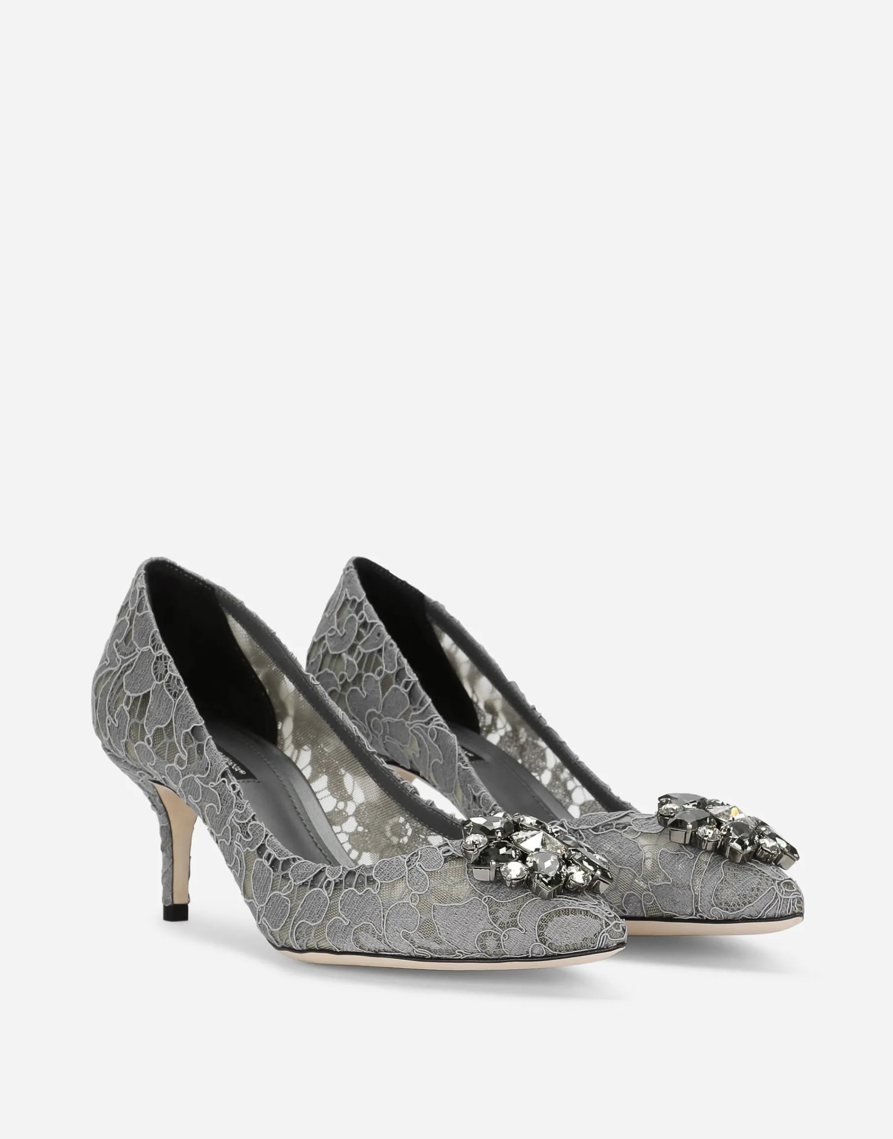 Pump in Taormina lace with crystals