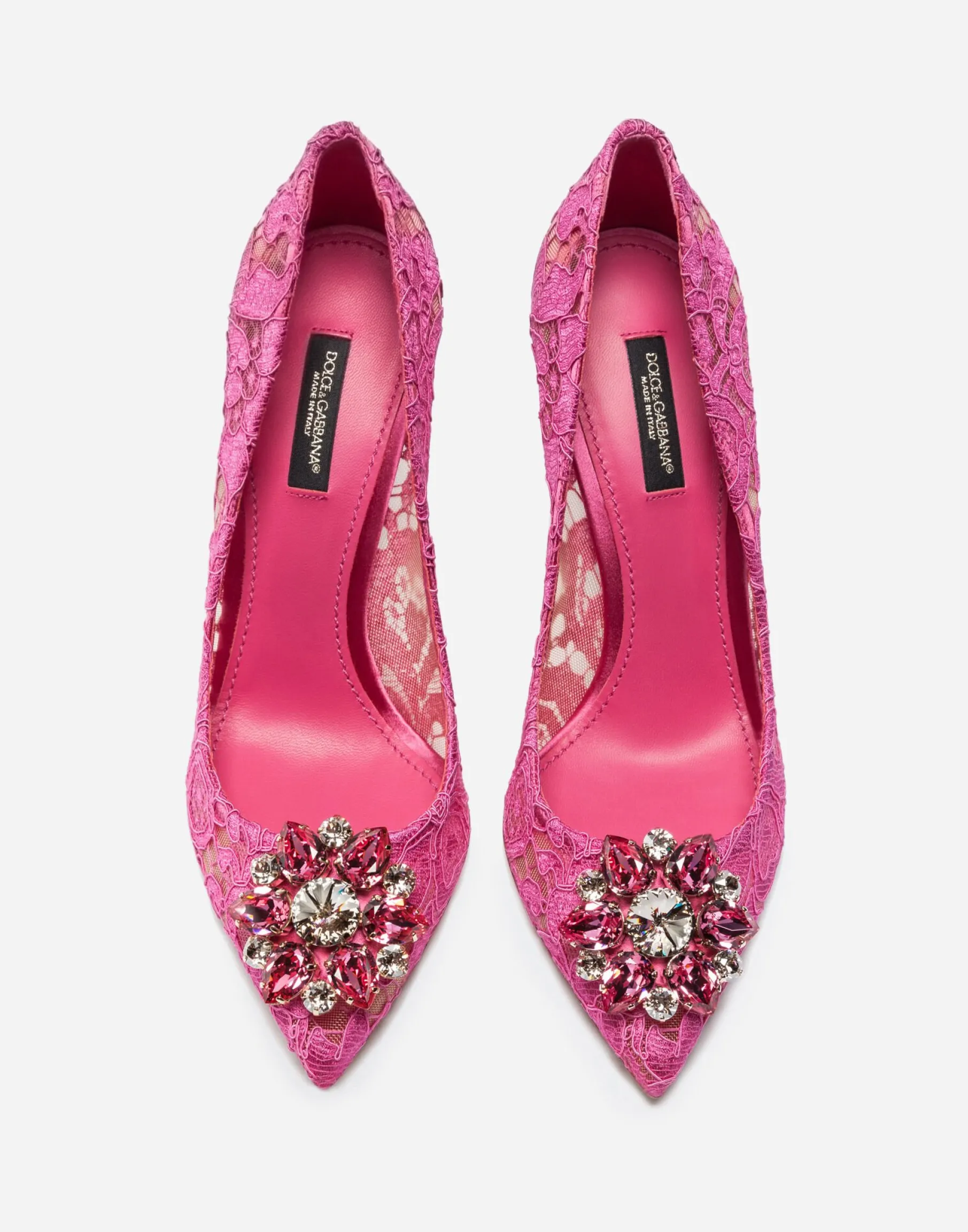 Pump in Taormina lace with crystals