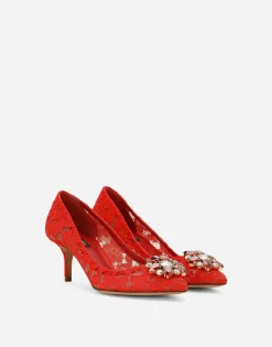 Pump in Taormina lace with crystals
