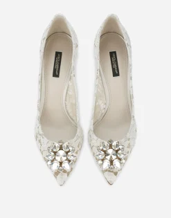 Pump in Taormina lace with crystals