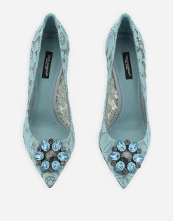 Pump in Taormina lace with crystals