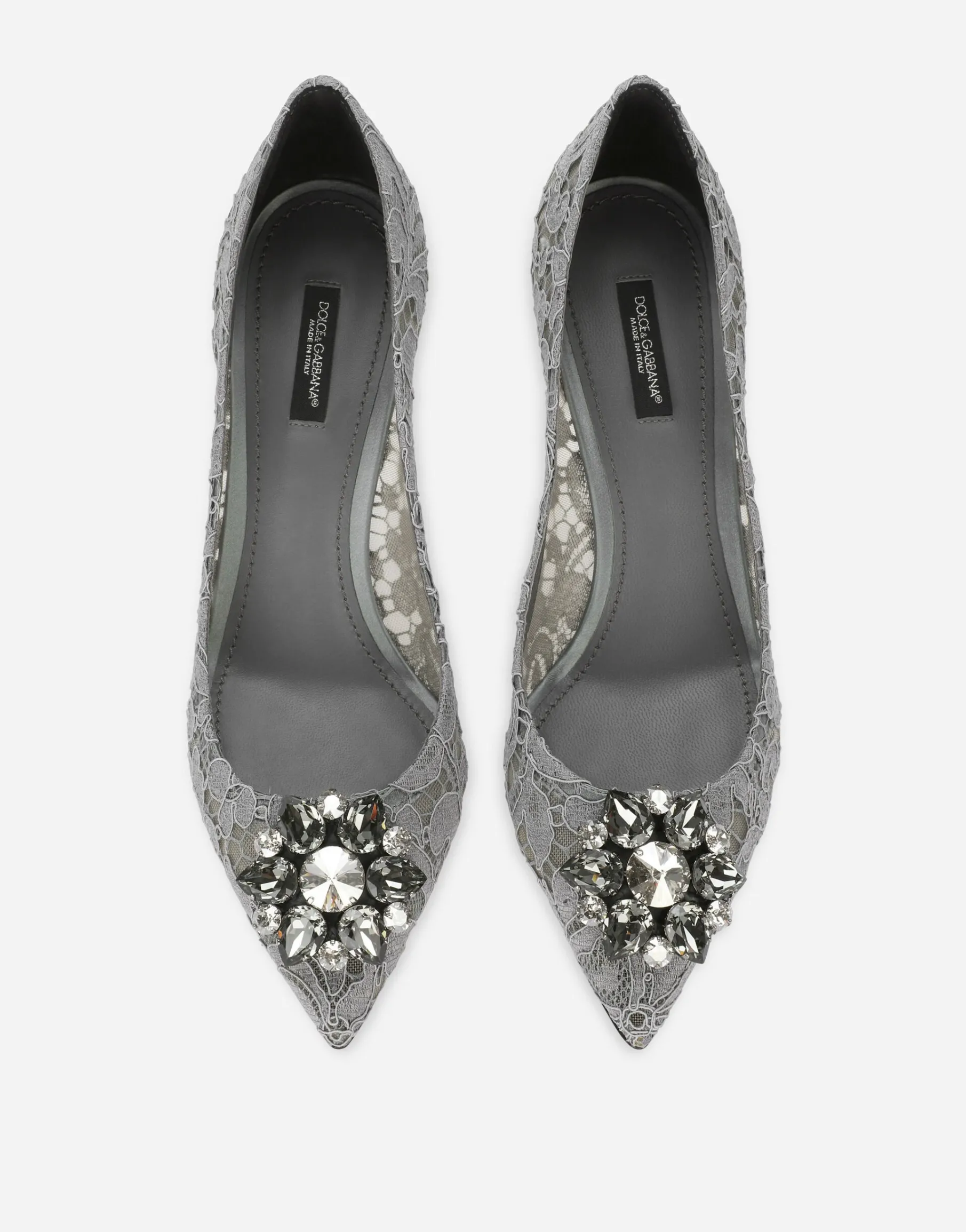 Pump in Taormina lace with crystals