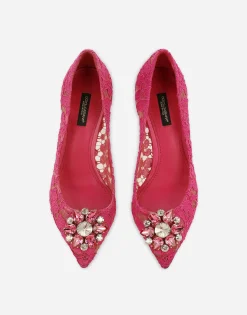 Pump in Taormina lace with crystals