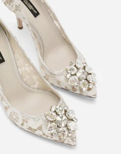 Pump in Taormina lace with crystals