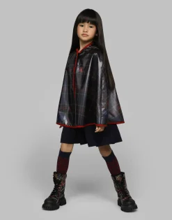 PVC cape with tartan print