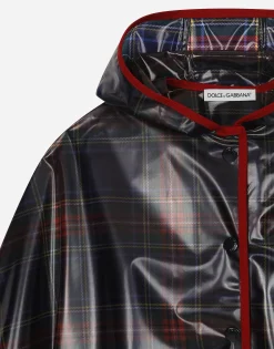 PVC cape with tartan print