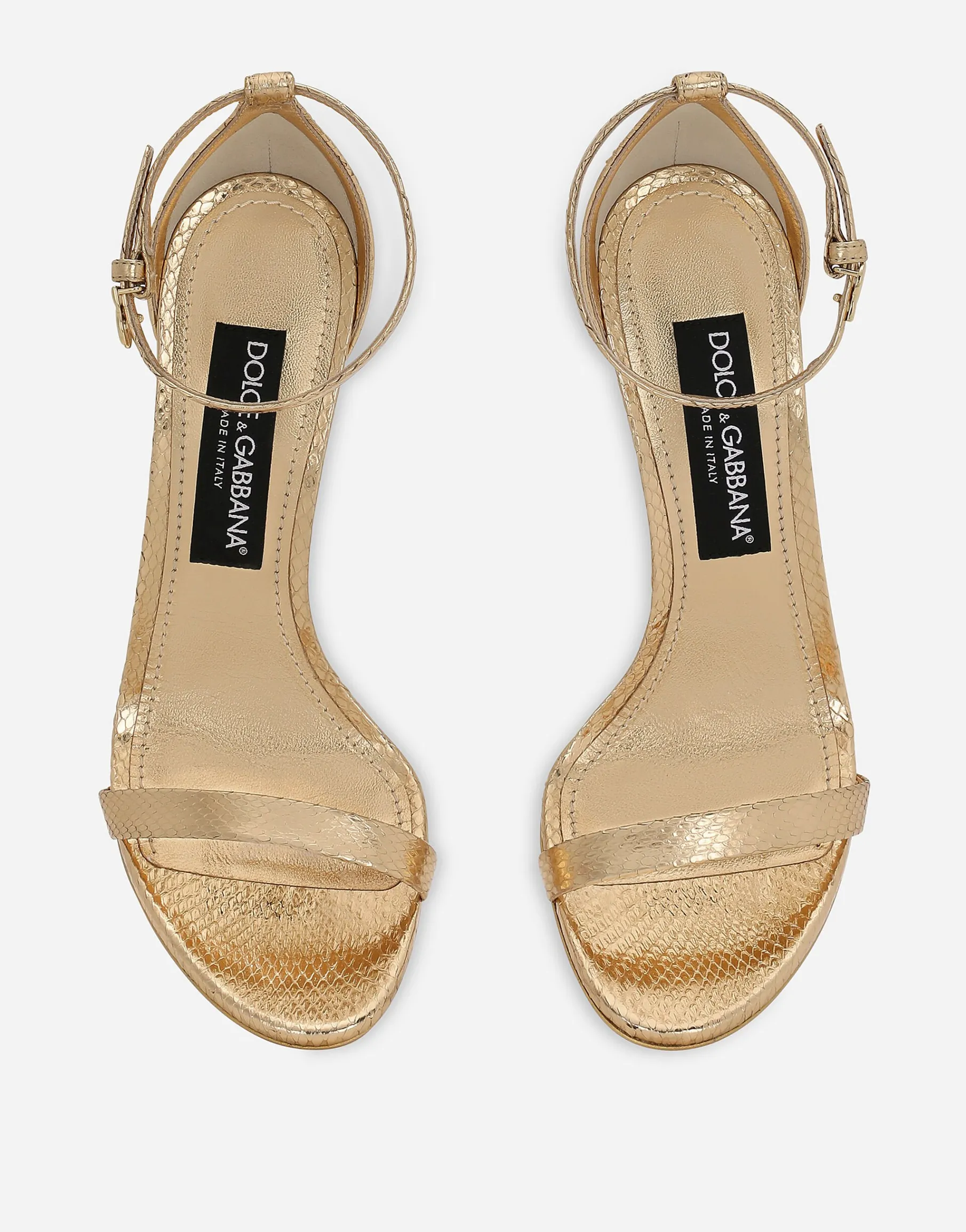Python skin sandals