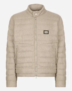 Quilted cashmere jacket