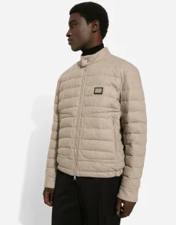Quilted cashmere jacket