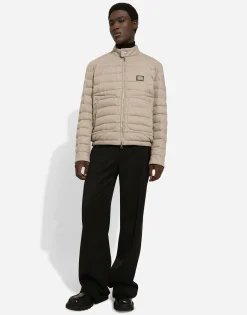 Quilted cashmere jacket
