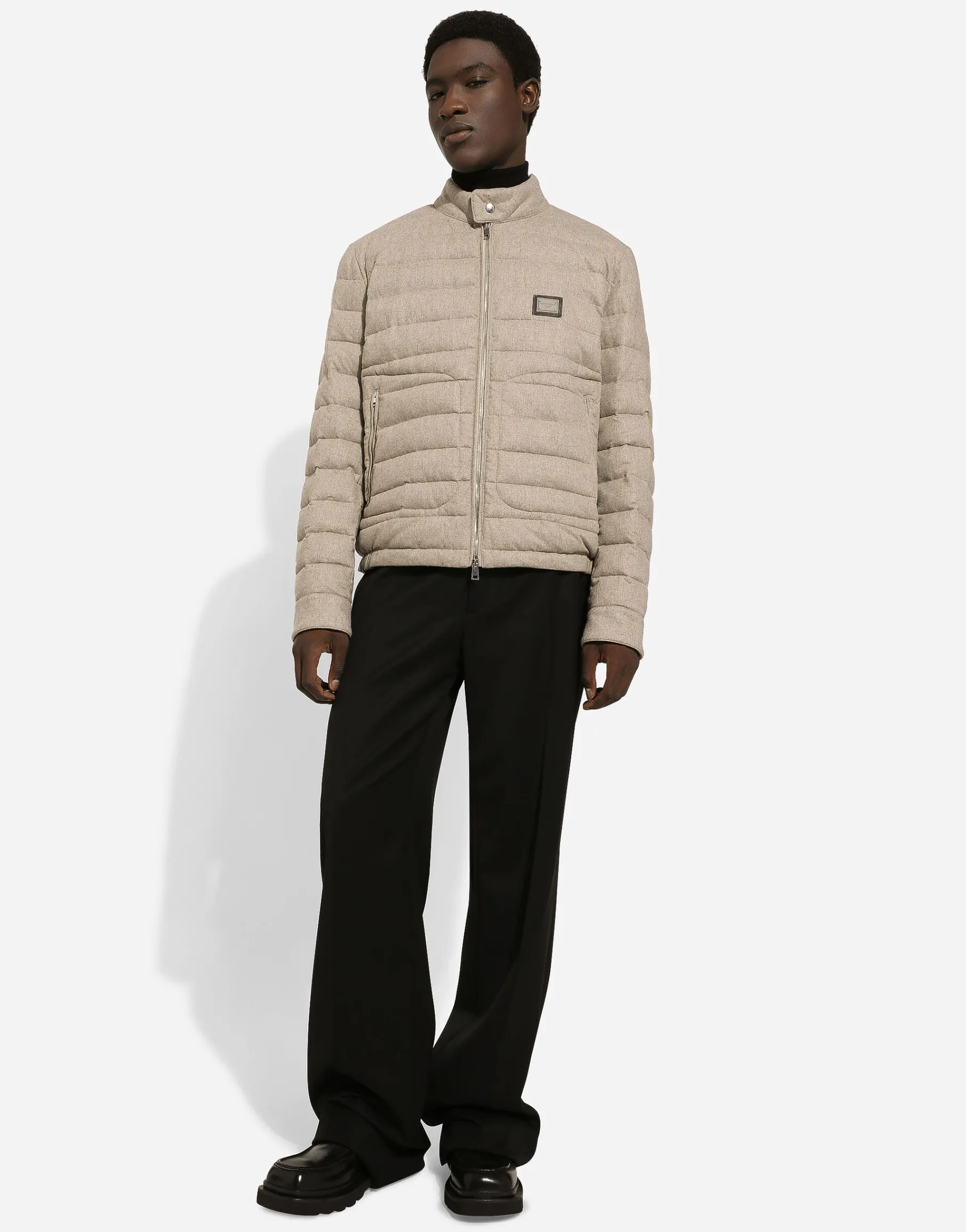 Quilted cashmere jacket