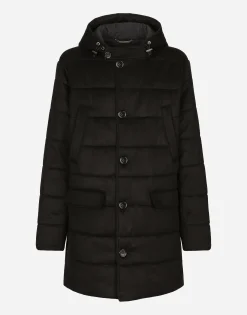 Quilted cashmere parka