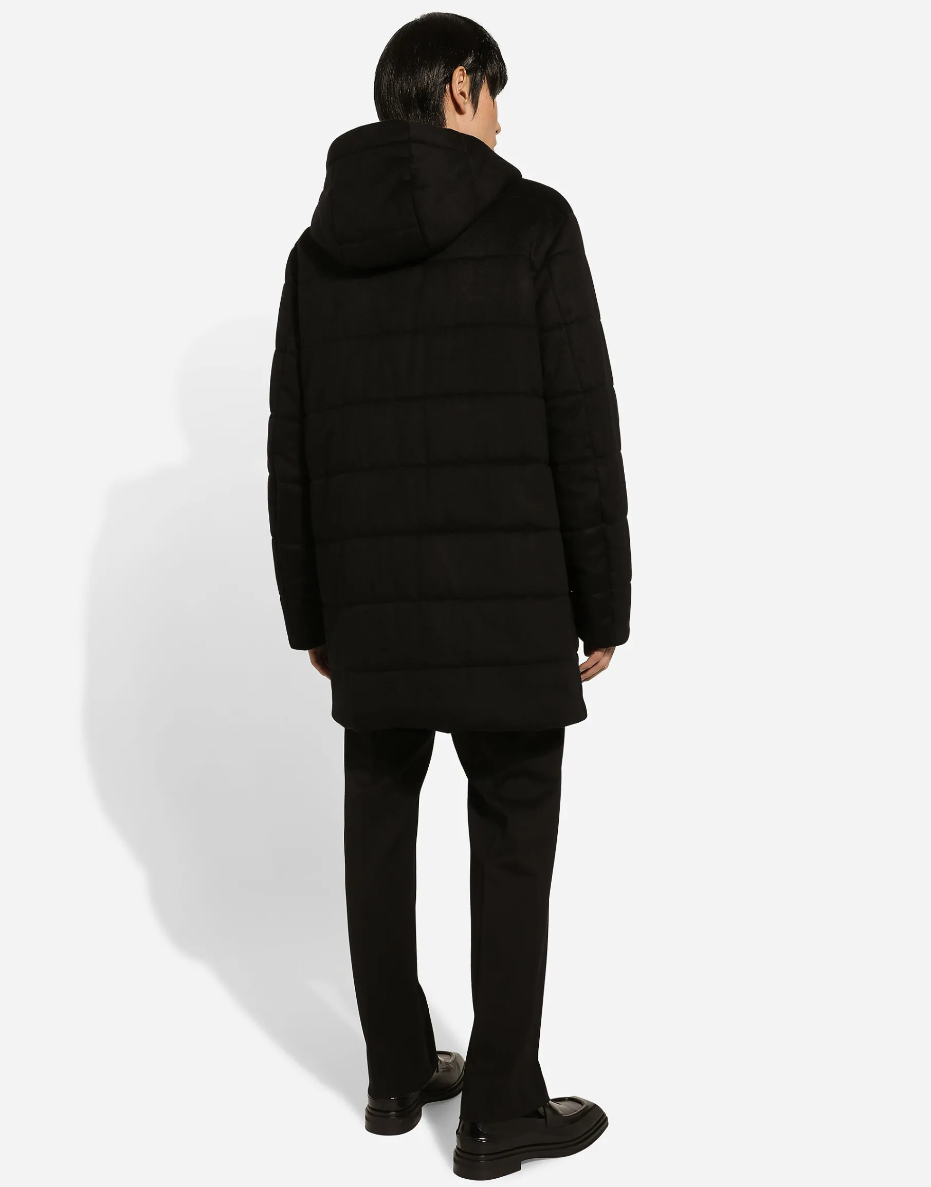 Quilted cashmere parka