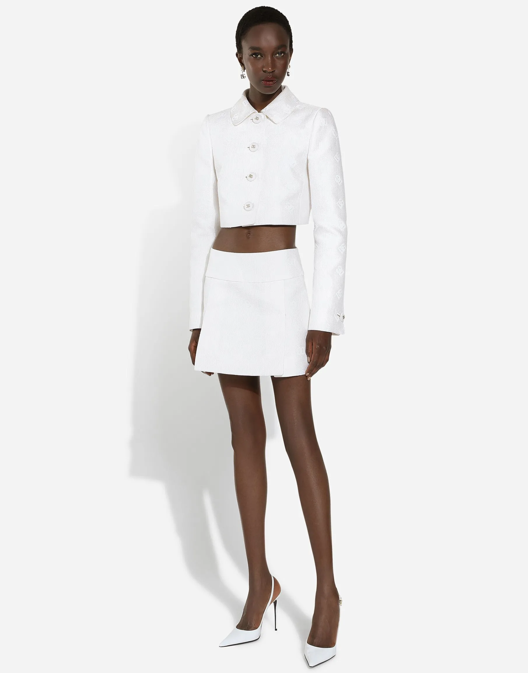 Quilted jacquard miniskirt with DG logo