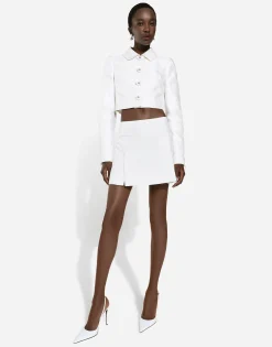 Quilted jacquard miniskirt with DG logo