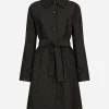 Quilted jacquard trench coat with DG logo