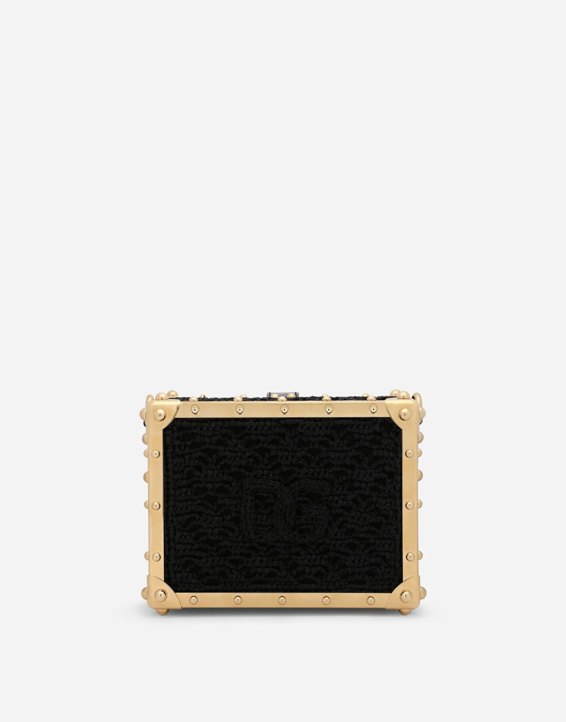 Raffia crochet Dolce Box bag