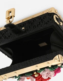 Raffia crochet Dolce Box bag