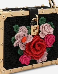 Raffia crochet Dolce Box bag