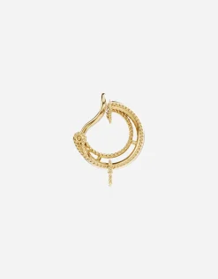 Rainbow Alphabet clip-on earring in yellow 18kt gold